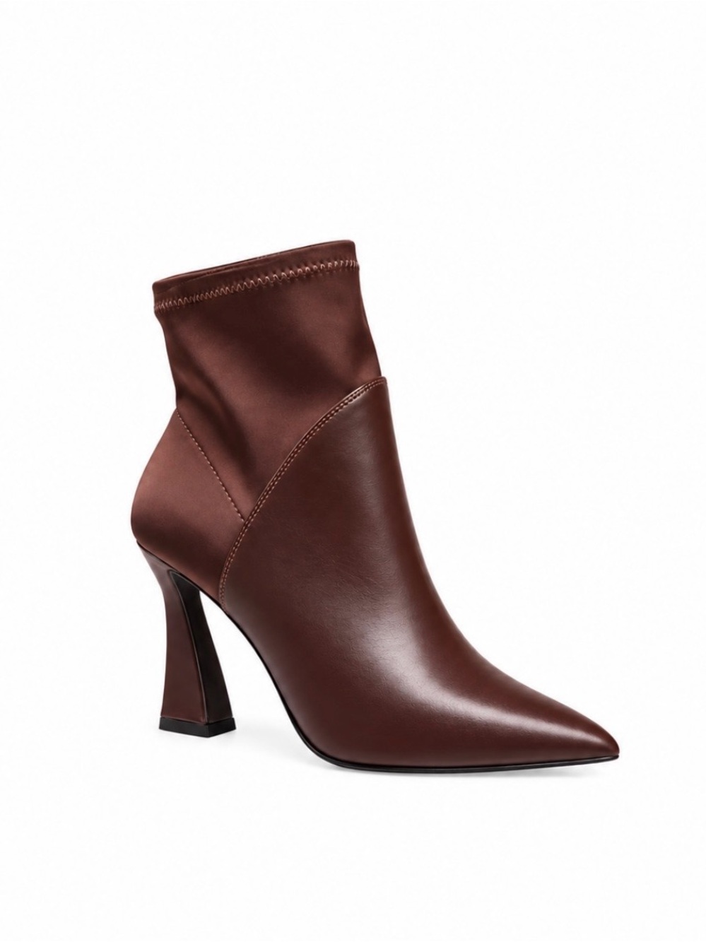 H by HALSTON Women's Burgundy Pointed Toe High Heel Ankle Boot